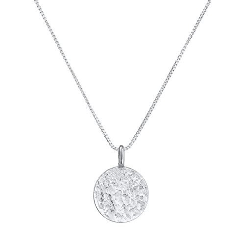 Collier pour homme pendentif rond argent 925 Kuzzoi chaîne plaquettes ciselées - 2