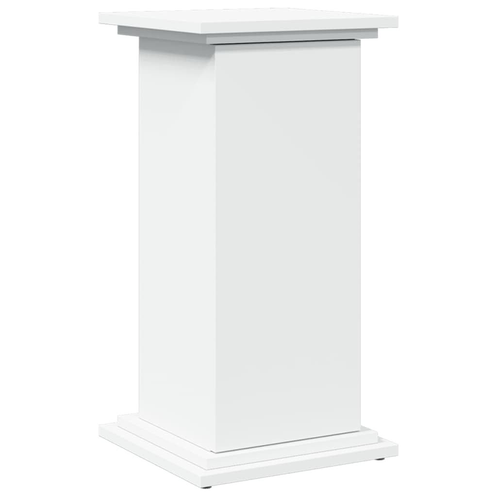 vidaXL Display Stand with Storage, Plant Stand for Living Room Hallway, Standing Shelf, Storage Cabinet, Display Cabinet, White Engineered Wood