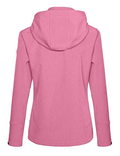 Little Donkey Andy Jaqueta feminina softshell para caminhada com capuz removível, forrada com lã par