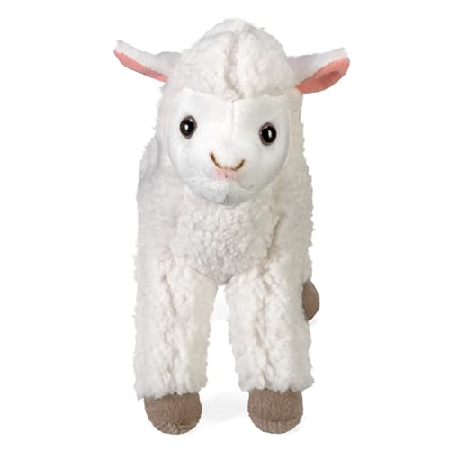 Wild Republic Cuddlekins Mini Lamm, Stofftier, Baby-Geschenk für Mädchen und Jungen, Kinder Plüschtier, Kuscheltier Für Babys, Spielzeug aus Recyclingmaterial, 20 cm, White