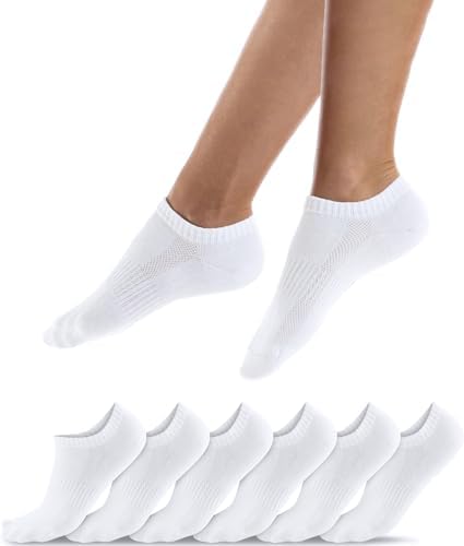 QINCAO Sneaker Socken Herren Damen 6/10 Paar, Kurze Halbsocken Baumwolle | Leicht, schweißabsorbierend & atmungsaktiv, bequem und rutschfest, perfekt für Jogging, für Fitness & Fre