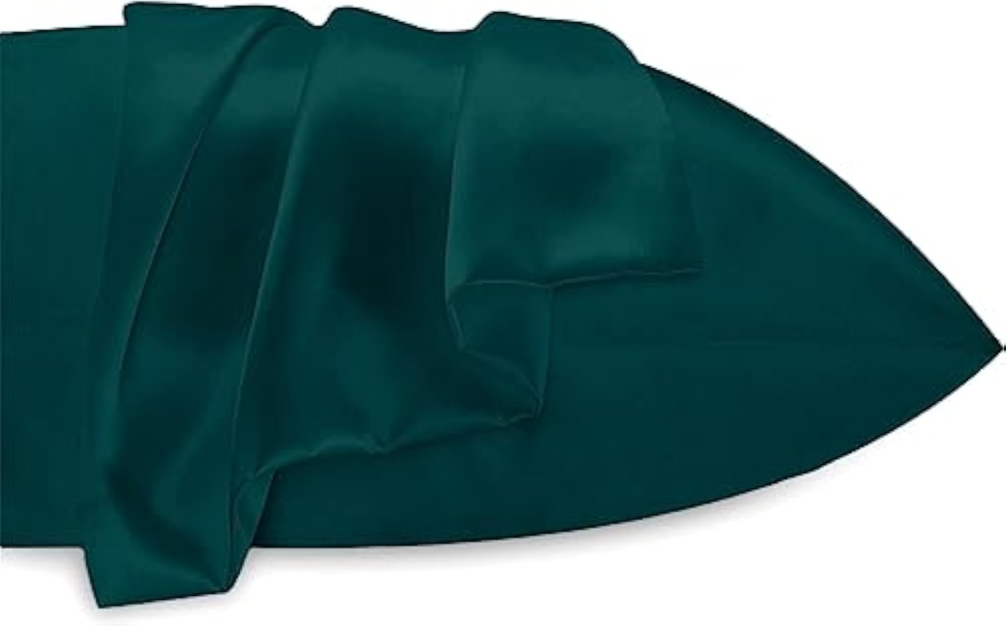 Teal Satin Silk Pillow Covers, Pack of 2