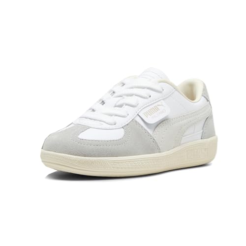 PUMA Kids Boys Palermo Leather Lace Up Sneakers Shoes Casual - Grey, White - Size 2.5 M2