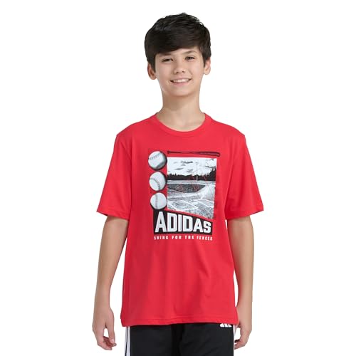 Image of Adidas Boys Short Sleeve Baseball Poster Tee
