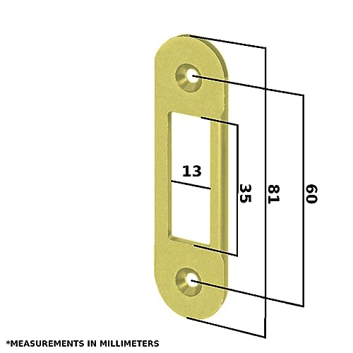 bricoleva.it Interior Door Lock, Door Lock Lock, Door Locks with or without Key (Meeting without Wing, Brass) - Image 2