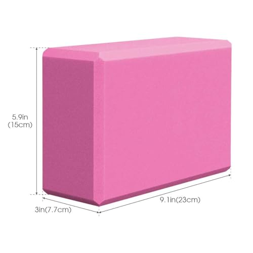 Yoga Blocks Set, LULUWA 2pcs EVA Foam Exercise Block with High Density & Non-slip for Improving Strength & Balance and Flexibility, Lightweight Pilates Brick for Fitness - Image 3