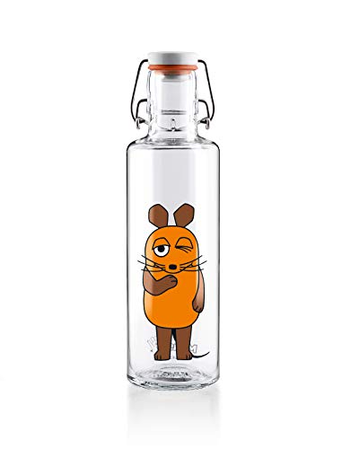 soulbottles 0,6l • Die Maus • Trinkflasche aus Glas •...
