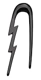 Covet Jewelry Lightning Bolt Acrylic Ear Gauge Buffalo Taper (12 GA (2mm), Black)