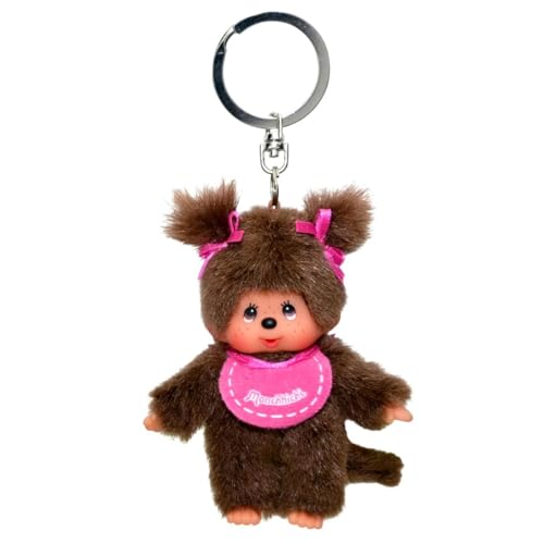 Sekiguchi Pendentif Rose Fille | 10 cm | Kiki | Monchhichi Porte-clés