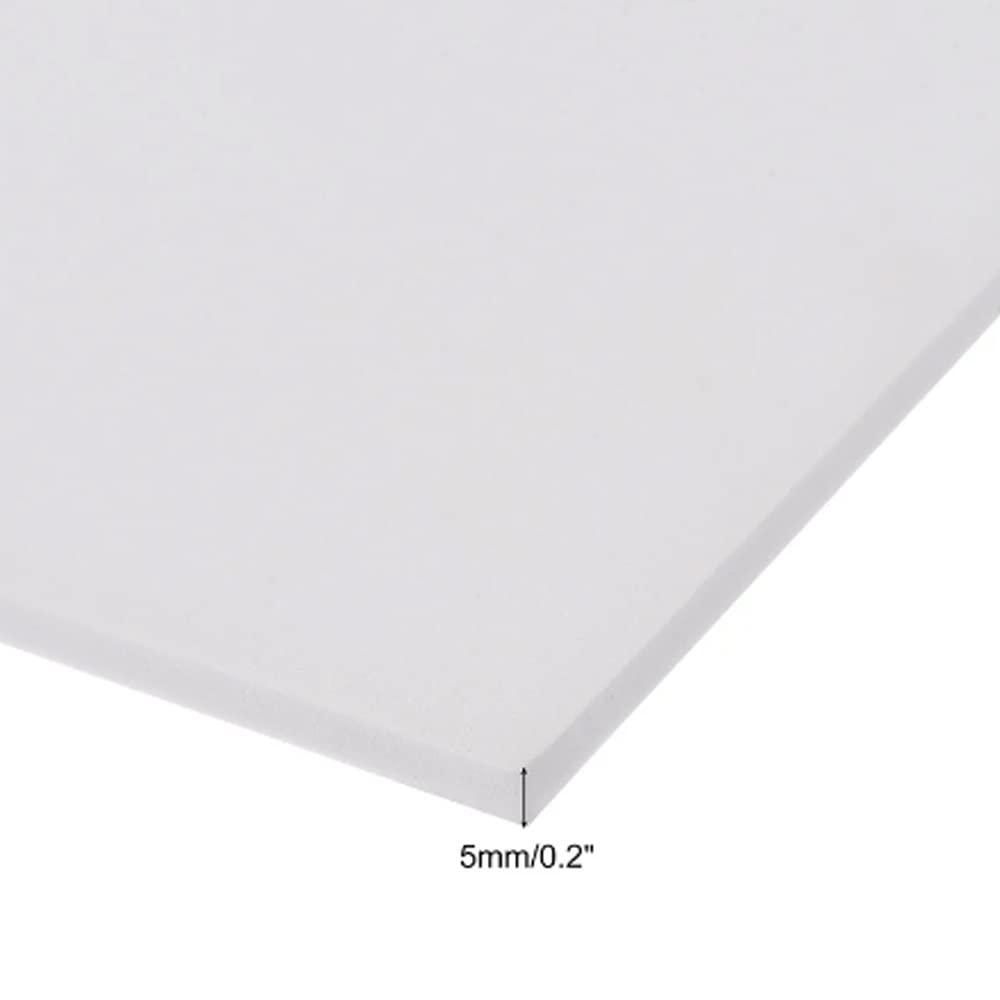 Arkusze do robótek ręcznych z pianki EVA o wymiarach 25 x 25 cm | Różne kolory do projektów plastycznych i majsterkowania dla dzieci – grubość 10 mm – opakowanie 4 szt(White)