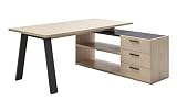 scrivania colorata Dimensioni: Altezza: 74.70 cm, Larghezza: 171.50 cm, Profondità: 143.50 cm