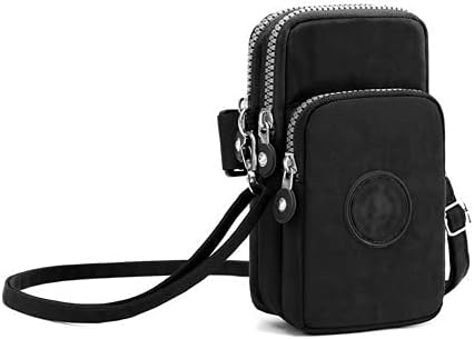 3-Layers Cellphone Pouch Wristlet Purse Waterproof Sports Armband Shoulder Bag Wallet