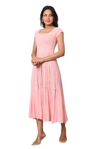 Image of IQRAAR Dress for Women Printed Midi Dress