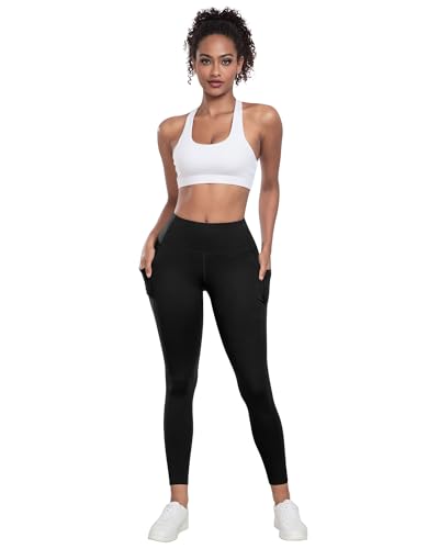 lzyvoo leggings with pockets for women 6 packs soft high waisted tummy control workout yoga pants