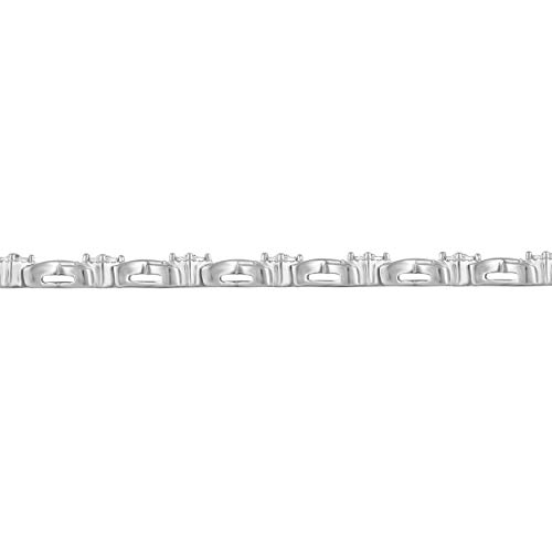 Fifth And Fine 1/2 Carat Tw Natural Diamond Xo Tennis Bracelet In 925 Sterling Silver #TOP2