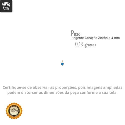 Corrente Colar feminino Mod Bailarina 18k com pingente de 4mm em formato de coração (40cm, Verde)