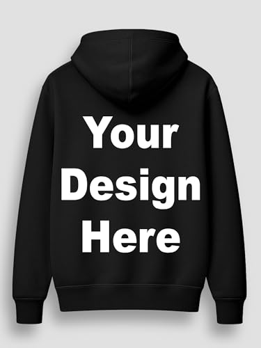 Image of Unisex Customized Hoodie | Create Your Own Design Printed Sweatshirt | Personalized Premium Cotton Fleece Pullover with Hood & Pocket for Men and Women