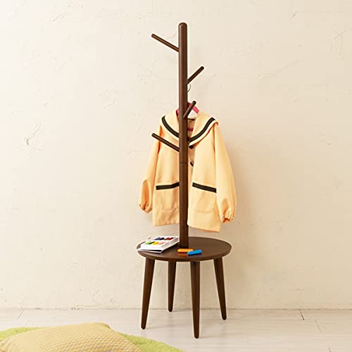 Amazon.co.jp: シェルフ付ポールハンガー(ブラウン) 北欧/収納/コート