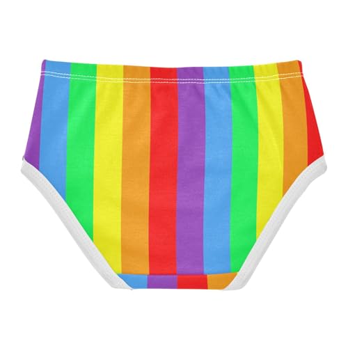 Rainbow Stripe Colorful Toddler Girls's Underwear 2T Rainbow Stripe Colorful2