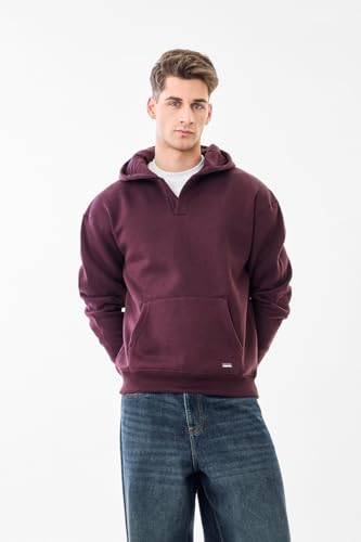 Image of SNITCH Men Casual Hoodie| Oversized Fit Hooded Neckline with Graphic Print & Long Sleeve| Soft Cotton-Polyester Blend for Daily Winter Wear & Streetwear
