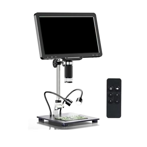 顕微鏡キット 10.1インチ調節可能HD IPSディスプレイデジタル顕微鏡1600倍電子顕微鏡カメラ拡大鏡はんだ付け電話修理用 顕微鏡レンズアダプター