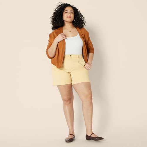 Amazon Essentials Women's High-Rise Relaxed-Fit A-line Elastic Back Shorts, Tan, 2 - image 7