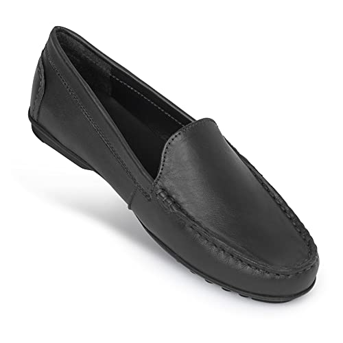 Unisex Slip-On Leather Loafer, Comfortable Dress Shoes Perfect for Both Formal & Casual Events