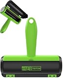 Triton Pet Hair Removal Tool w/Fur Trapping Compartment, 60% Smaller Storage Size, Reusable Shedding Roller, Cat and Dog Hair Remover for Car, Furniture, Carpet, Couch (Green)