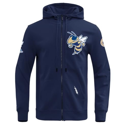 Image of Pro Standard Mens College Classic Chenille Cotton Double Knit Full Zip Hoodie
