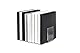 MAUL Buchstütze aus Acryl (2er Pack) 10x8x10cm | Bücherhalter, Organizer für Kinder, Bücher, Büro, Regal | Bücherstütze im stilvollen Acryl Design | Möbelschonender Buchhalter | Glasklar