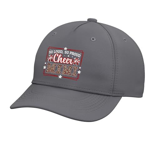 So Proud Cheer Mimi Cheerleading Mimi of A Cheerleader Mimi Adjustable Printed Baseball Hat, Slate Grey