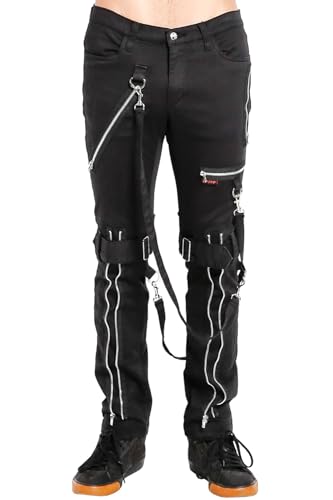 Tripp Strap Zipper Bondage Pants [Black]