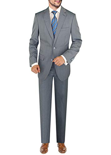 DTI BB Signature Italian Men's 3 Piece Wool Suit Set Jacket Pant Extra Trousers