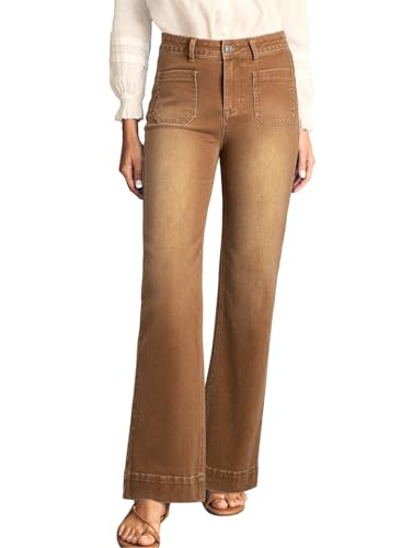 Astylish Women's Wide Leg Jeans High Waisted Stretchy Straight Leg Jeans Loose Trendy Denim Pants with Pocket