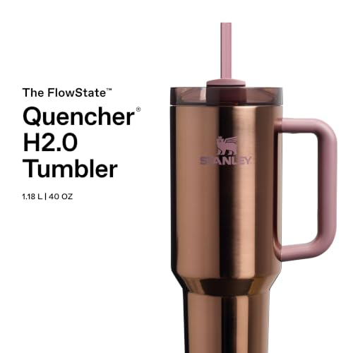 Stanley 1913 Quencher H2.0 FlowState Trinkbecher 1.18L - Polished Rose Gold – Ansicht 3