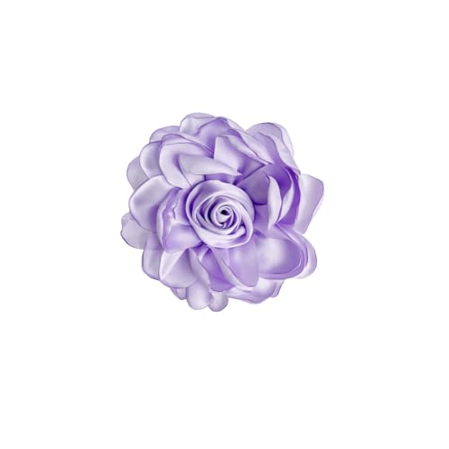 Image of Large Red Rose Flower Brooches Pins for Women Dainty Satin Fabric Brooches Big Camellia Flower Brooch Wedding Party Clothing Pin Accessory Jewelry