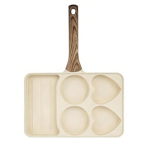 Poêle à œuf antiadhésive 5 compartiments pour cuisson de viande et bacon