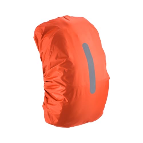 M METERXITY Backpack Rain Cover - Waterproof Lightweight Cover with Vertical Reflective Strap, Apply to Cycling/Hiking/Mountain Climbing (15-25L, XS, Orange)