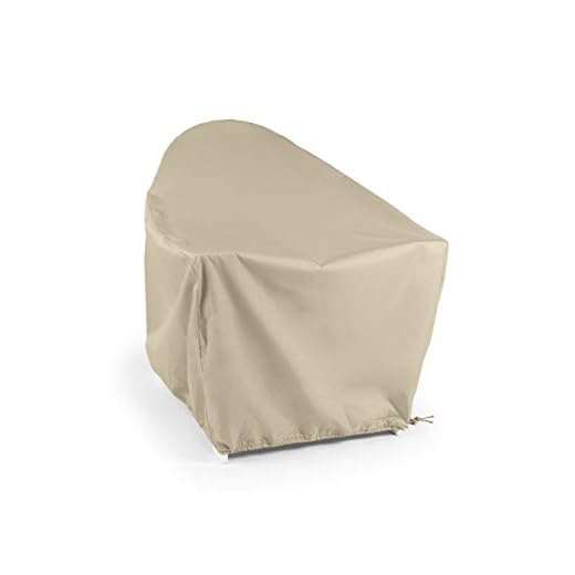 Covermates Outdoor Rounded Back Adirondack Chair Cover - Water Resistant Polyester, Drawcord Hem, Mesh Vents, Seating and Chair Covers-Khaki