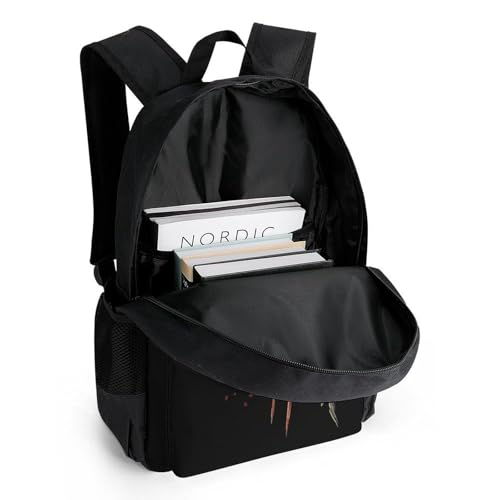 Cow Moon Travel Backpack Casual Daypack Shoulder Bag with Adjustable Shoulder Straps for Men Women4