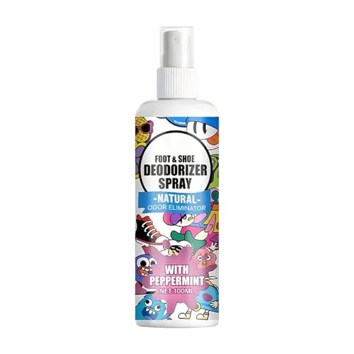 Desodorante en aerosol para zapatos, reducción de aplicación, 100 ml, eliminador de olores de calzado, desodorante en aerosol refrescante para zapatos, agradable a la piel sensible, para viajes