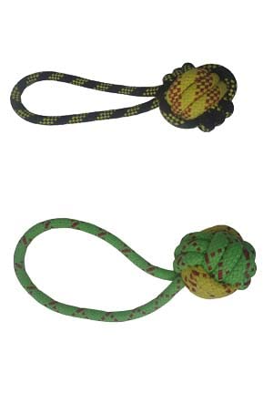 Petlia Durable Pet Teeth Cleaning Chewing Biting Knotted Small Puppy Toys -100% Natural & Safe Cotton (Color May Vary) Art#22