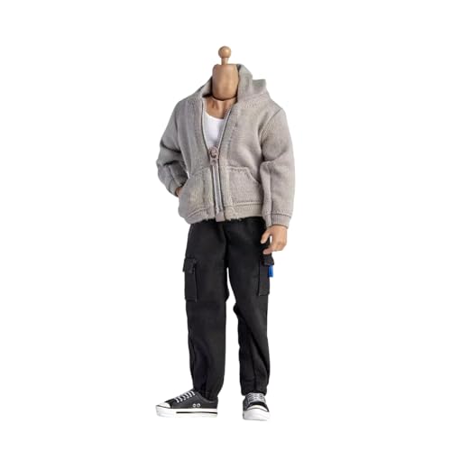 LINJXCMUXU 6 inch Action Figure Colthes,3 Pieces Set,Casual Jacket,Vest and Pant,Miniature Clothing for Male Action Figures,1:12 Scale Figure Doll...