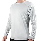 Kanu Surf Men's UPF 50+ Long Sleeve Rashguard Swim Shirt, Gray, Large