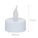 Relaxdays Velas Led con Pilas, Blanco, 4,5 x 3,5 x 3,5 cm