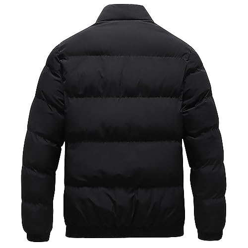 Mens Hooded Puffer Coat Long Warm Winter Jacket Thicken Padded Coats Thicken Down Jackets Full Zip Warm Jacket3