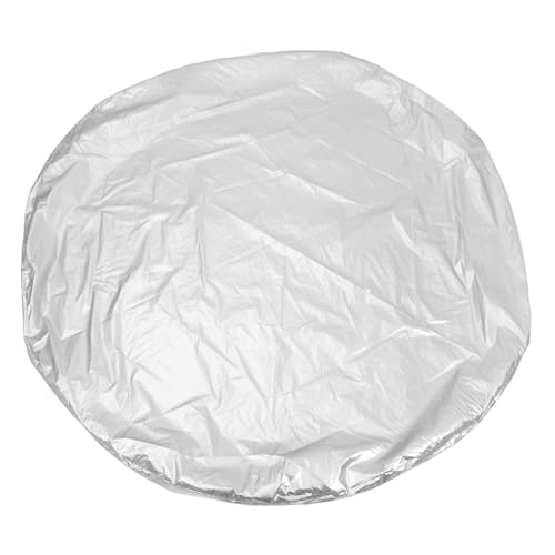 Mikikit Cubierta De Piscina Redonda Cubierta De Piscina Inflable Redonda Suelo Lona Retráctil Fuente Térmico Funda Protectora para Piscina Lilo Calentador Jugar Solar Silver Tela Oxford