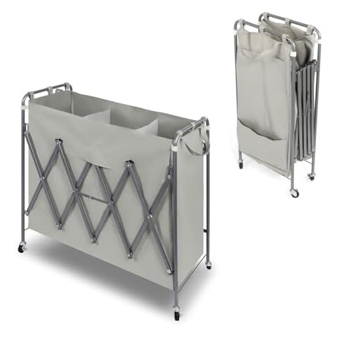 LONABR 3 Section Foldable Laundry Sorter Cover