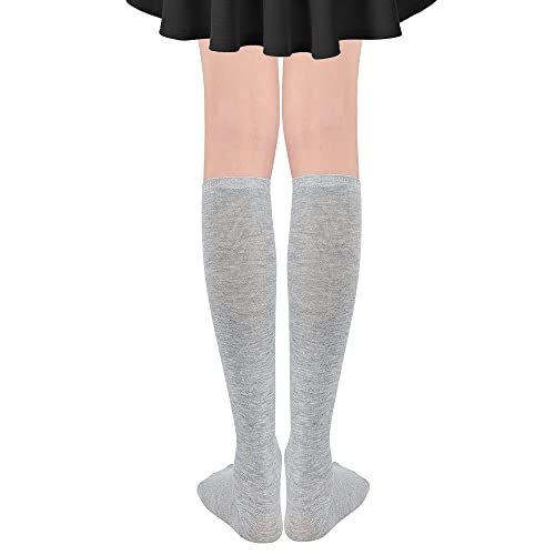 Image of DOOVID Casual Knee High Socks for Women Tube Socks Elasticity Athletic Socks Thin Stripe Knee High Stockings
