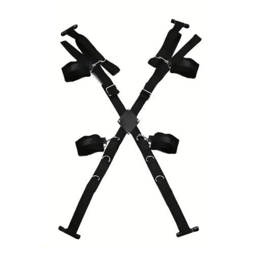 1 ensemble d'outils d'exercice de yoga réglables en nylon installés sur la porte